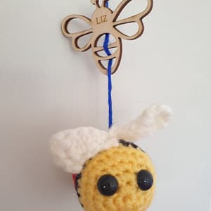 Wooden Bee And Unity Crochet Bee