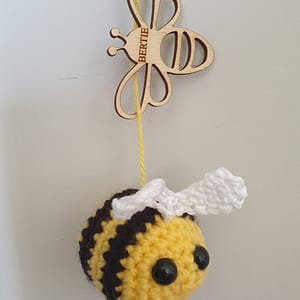 Wooden Bee And Crochet Bee