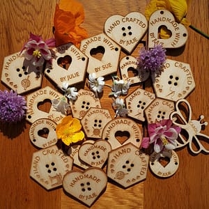 Hexagonal Wooden Button Collection