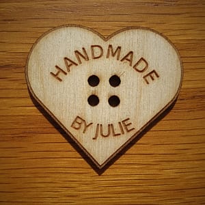 Personalised Heart Shaped Button