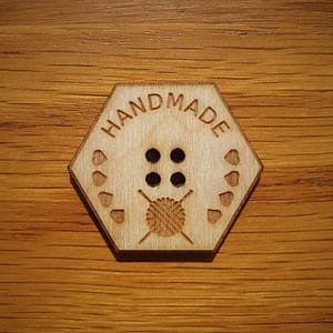 Hexagonal Wooden Button Handmade Knitting