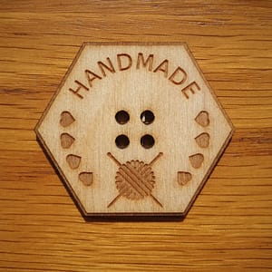 Hexagonal Wooden Button Handmade Knitting