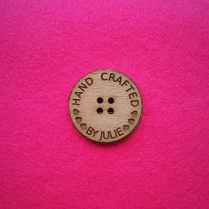 Hand Crafted Walnut Circular Button 3cm