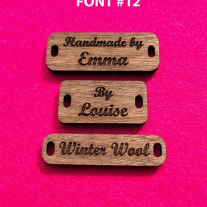 Rectangular Walnut Button Font #12