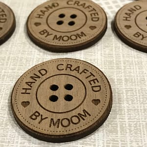 Personalised Walnut Craft Buttons