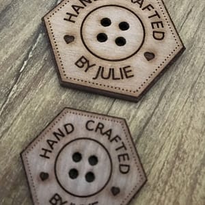 Hand Crafted Walnut Hexagonal Buttons With Detail