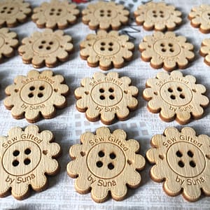 Personalised Flower Buttons