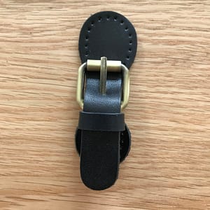 Magnetic Snap Black Leather Buckle Bag Fastener