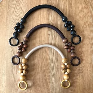 Canvas And Wooden Bead Bag Handles