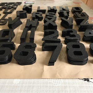 4D Number Plate Characters (3mm)