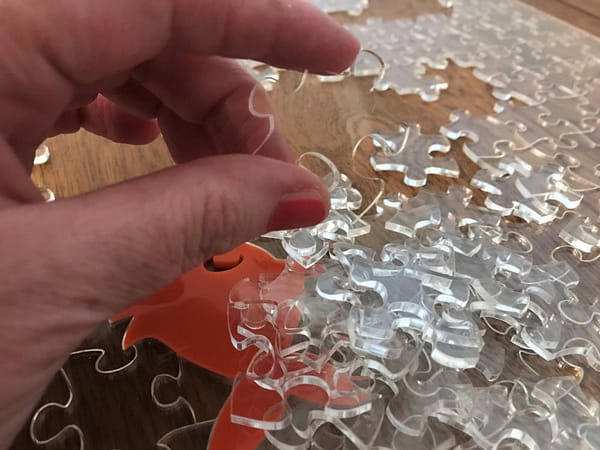 Fish Bowl Clear Acrylic Jigsaw With Goldfish Whimsy