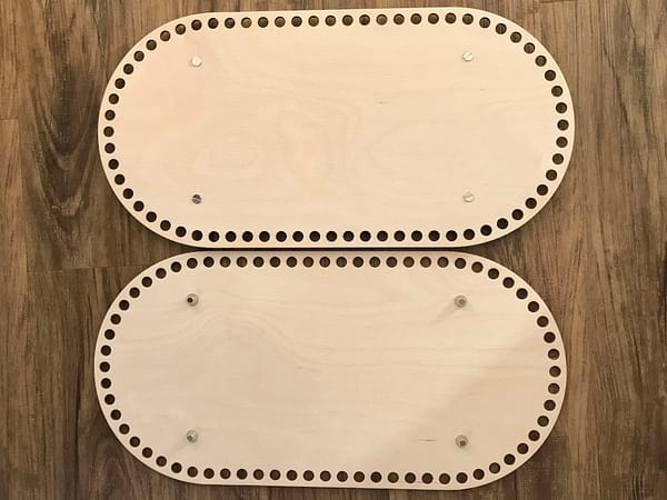 Wooden Crochet Bases With Feet
