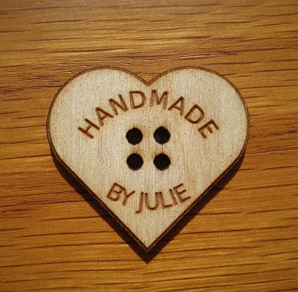 Personalised Heart Shaped Button