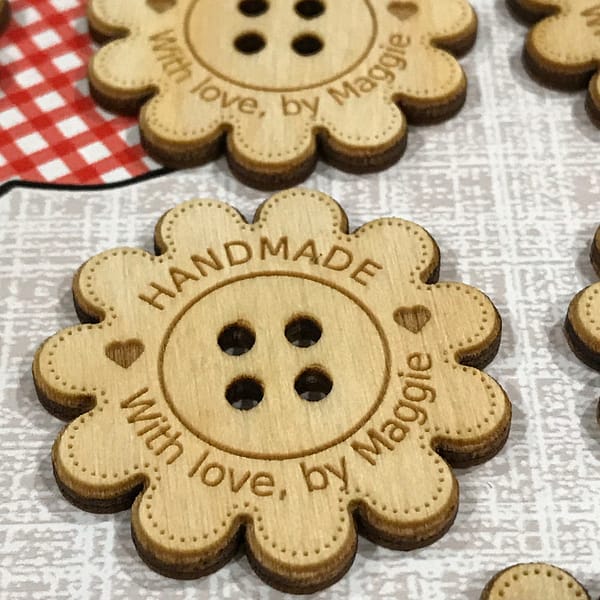 Personalised Flower Buttons