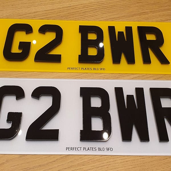 4D Number Plate Characters (3mm)