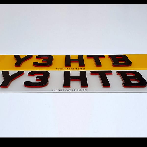 4D Number Plate Characters (Neon)