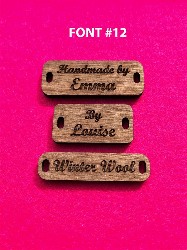 Rectangular Walnut Button Font #12