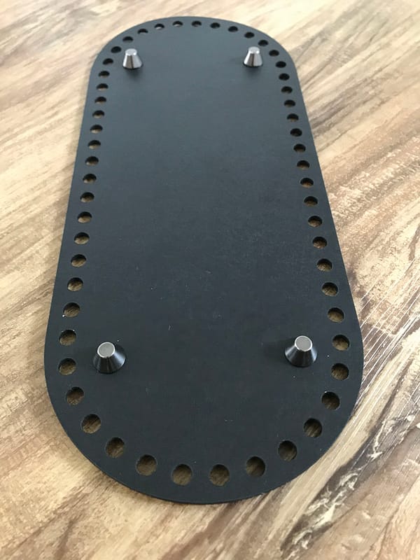 Leather Base With Black Feet