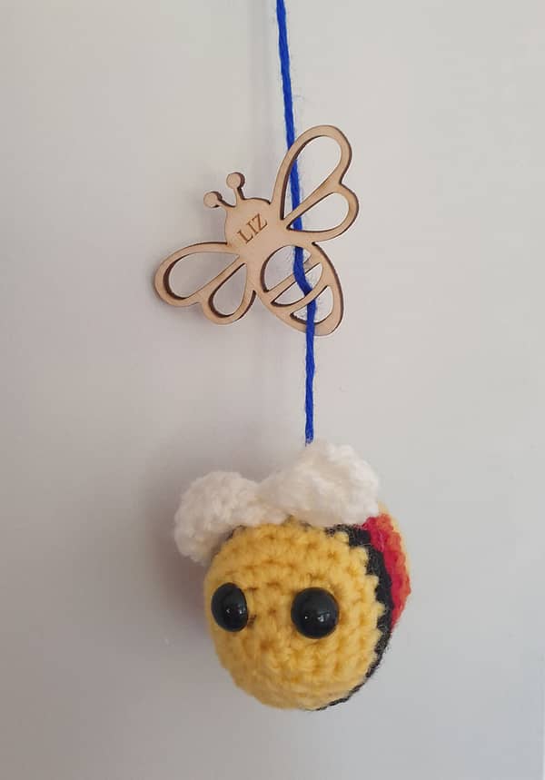 Wooden Bee And Crochet Bee